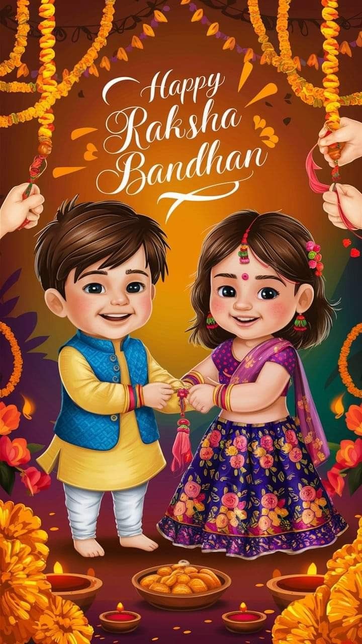 రాఖీ పౌర్ణమి శుభాకాంక్షలు! 💐 అన్నాచెల్లెళ్లు, అక్కాతమ్ముళ్ల మధ్య ప్రేమ, ఆప్యాయత, అనుబంధం ఎల్లప్పుడూ ఇలాగే కొనసాగాలని కోరుకుంటూ… రాఖీ పండుగ శుభాకాంక్షలు! ❤️
